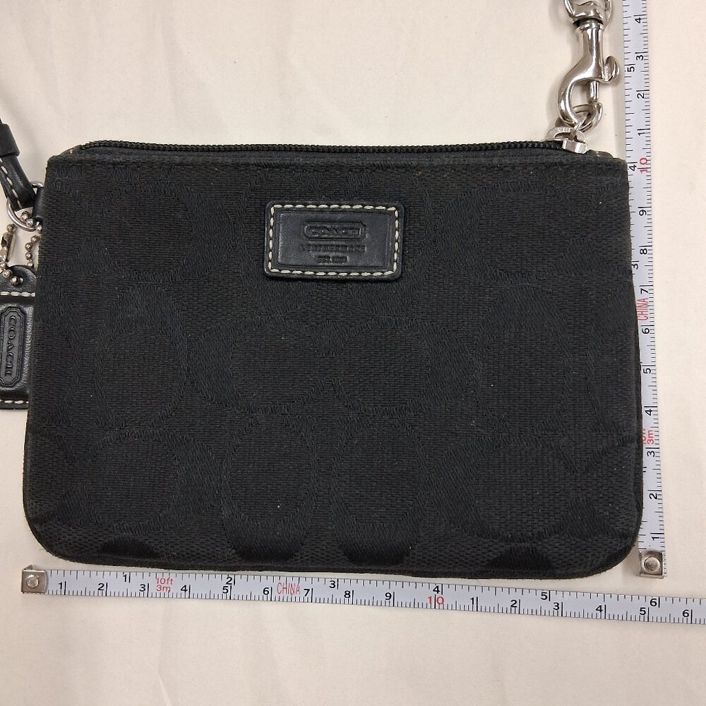 Coach black wristlet